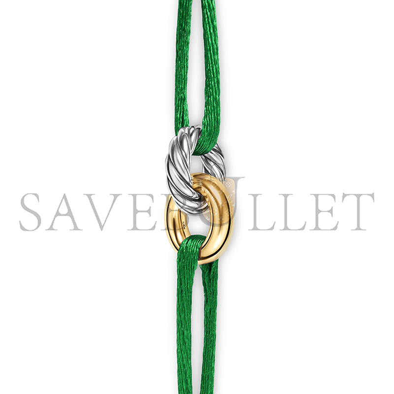 Dau1d Yvrm*n SCULPTED CABLE LINKED CORD BRACELET B18445 S4GRN